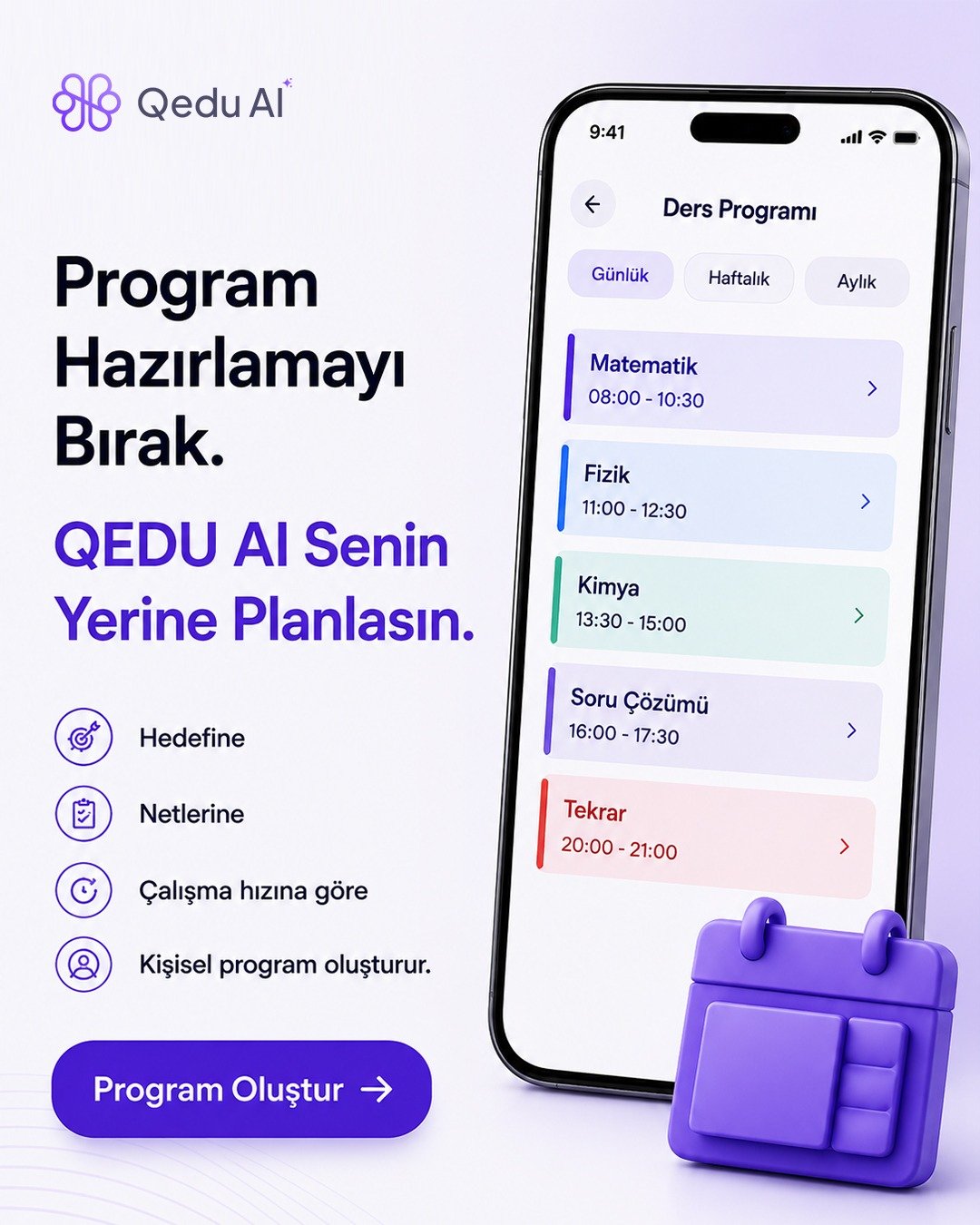 Stop building schedules, let Qedu AI plan for you